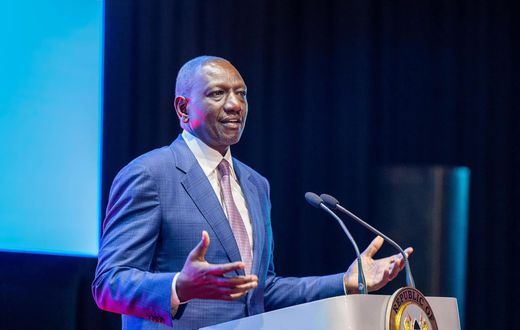 President William Ruto speaking at KICC on November 22, 2024