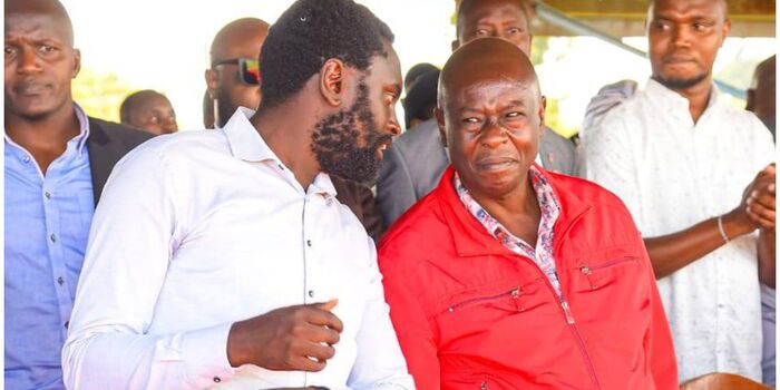 Senator John Methu (Nyandarua) with Rigathi Gachagua on Saturday, December 28, 2024