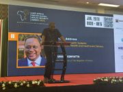Former President Uhuru Kenyatta speaking at the East Africa Region Global Health Security Summit