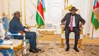 File image of former Prime Minister Raila Odinga with South Sudan's President Salva Kiir in Juba