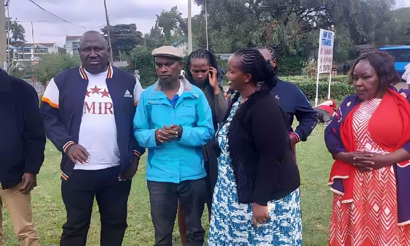 Boniface Mwangi Kariuki's family at Kenyatta National Hospital on June 29, 2025