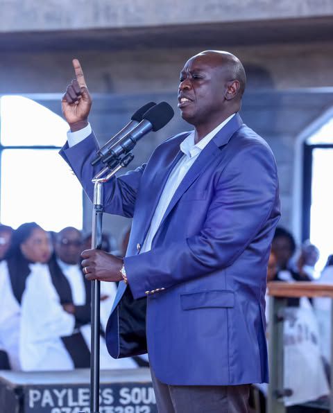 DCP leader Rigathi Gachagua speaking  at the ACK Diocese of Nyahururu in Laikipia County on Sunday, June 29, 2025