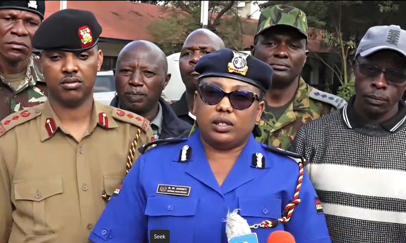County Police Commander Doris Kemey addressing the media