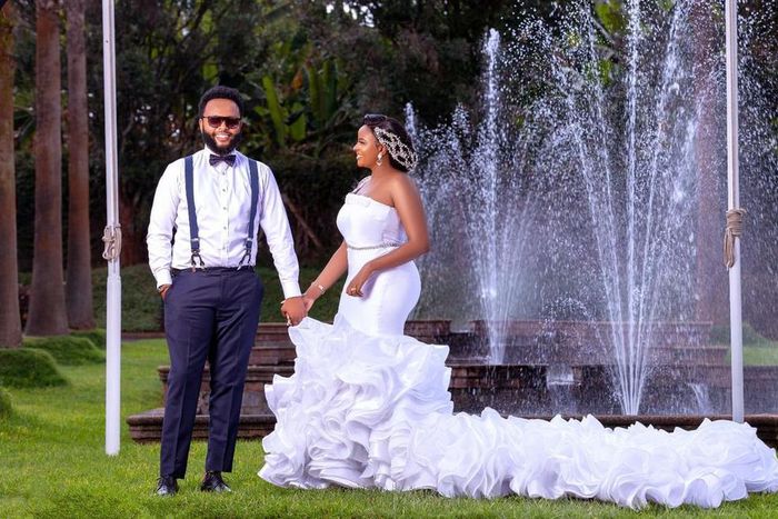 Muthoni Mukiri dresses in stunning white gown on wedding day