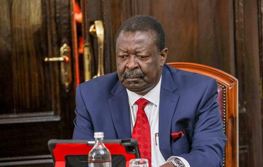 Prime Cabinet Secretary Musalia Mudavadi during a Cabinet meeting on January 31, 2023