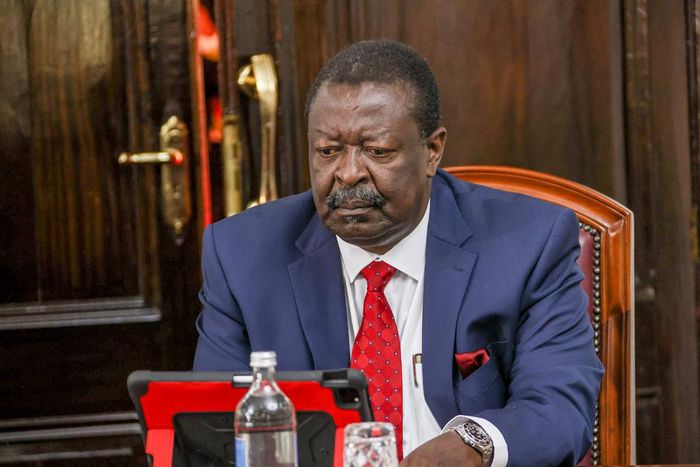 Prime Cabinet Secretary Musalia Mudavadi during a Cabinet meeting on January 31, 2023