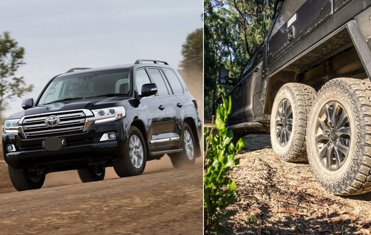 A collage of a Toyota Landcruiser 200 series