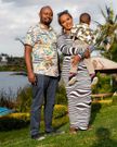 Comedian Jaymo Ule Msee and their son