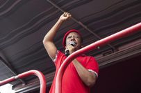South African opposition figure Julius Malema is leading the Economic Freedom Fighters party in May elections
