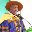 Education CS Ezekiel Machogu during a graduation ceremony at Garissa University