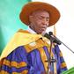 Education CS Ezekiel Machogu during a graduation ceremony at Garissa University