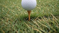 An AI-generated image of a golf ball on a tee