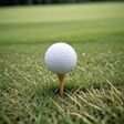 An AI-generated image of a golf ball on a tee