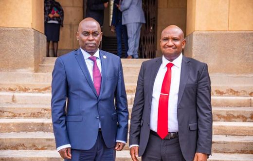 KRA chairman Antony Mwaura and former Commissioner General Githii Mburu
