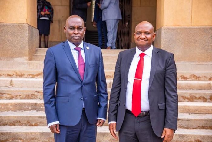 KRA chairman Antony Mwaura and former Commissioner General Githii Mburu