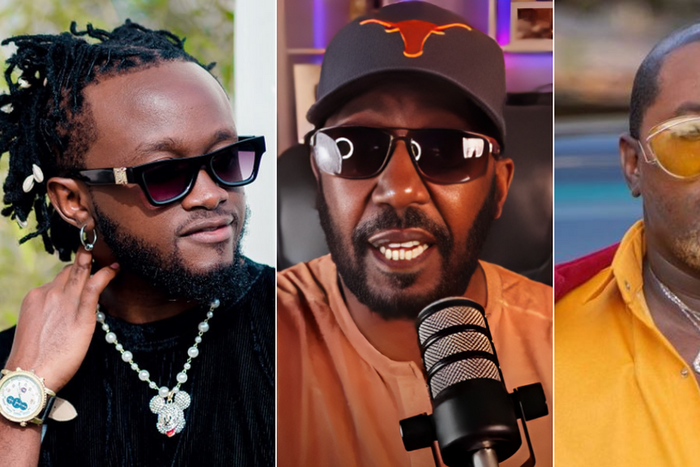 A collage of Bahati, Andrew Kibe and Terence Creative