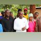 Gukena FM's MC Kajim when he visited the family of David Gitau in Gatundu