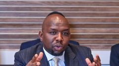 Transport CS Kipchumba Mukomen addressing the Senate’s Roads & Transport committee