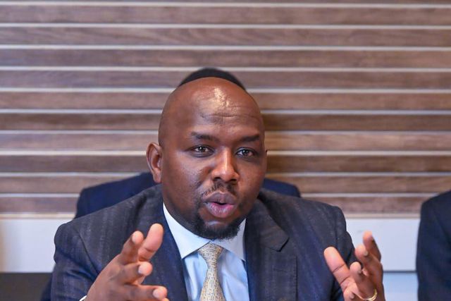 Transport CS Kipchumba Mukomen addressing the Senate’s Roads & Transport committee