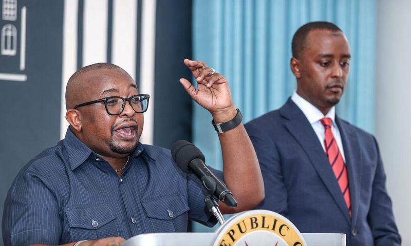 Housing PS Charles Hinga speaking during a media briefing at State House, Nairobi on May 24, 2023.jpg
