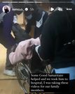Mr Seed being assisted to hospital