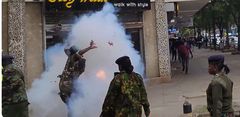Police officer loses fingers after teargas canister exploded on his hand in Nairobi CBD