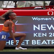 A screengrab image of Beatrice Chebet celebrating her 10000M world record