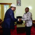 Miguna Miguna with President William Ruto at the Kisumu State Lodge on January 14, 2023