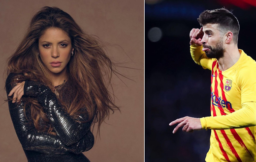 Shakira (left) and Gerard Pique