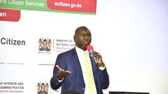 Immigration and Citizen Services addressing representatives of ministries, corporations, departments and agencies (MCDAs) at Mlolongo, Machakos County on November 7, 2023