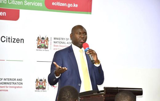 Immigration and Citizen Services addressing representatives of ministries, corporations, departments and agencies (MCDAs) at Mlolongo, Machakos County on November 7, 2023