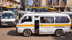 Afile photo of matatus in a terminus