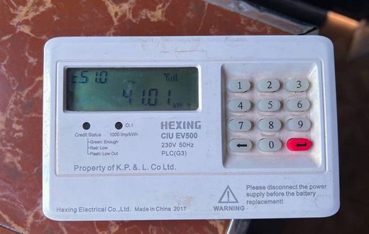 A prepaid token meter