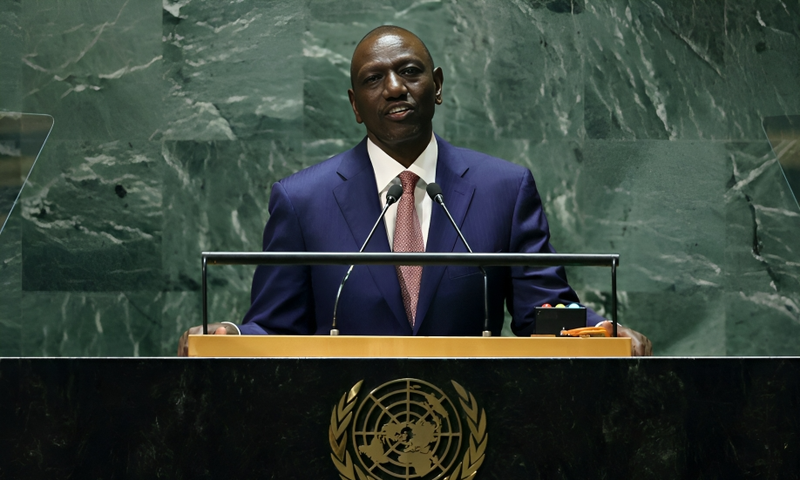 President William Ruto speaking at the United Nations General Assembly (UNGA), New York, USA.