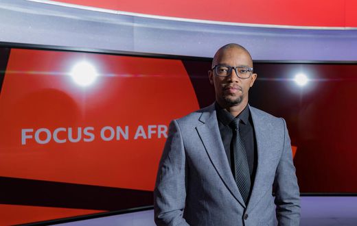 Waihiga Mwaura at BBC studio