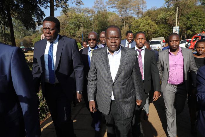 Former Interior CS Fred Matiang'i at the DCI headquarters Photo/Courtesy