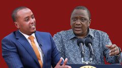 From right: Former President Uhuru Kenyatta & State House Spokesperson Hussein Mohamed