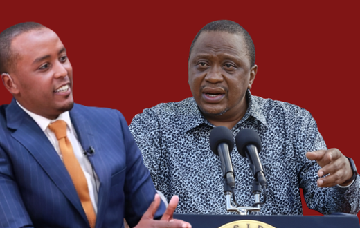 From right: Former President Uhuru Kenyatta & State House Spokesperson Hussein Mohamed