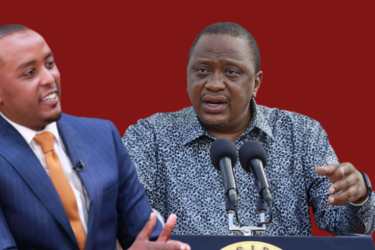 From right: Former President Uhuru Kenyatta & State House Spokesperson Hussein Mohamed