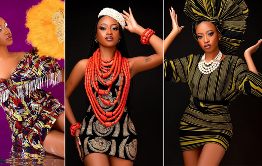 A collage containing three images of TikToker Kayet Orwa