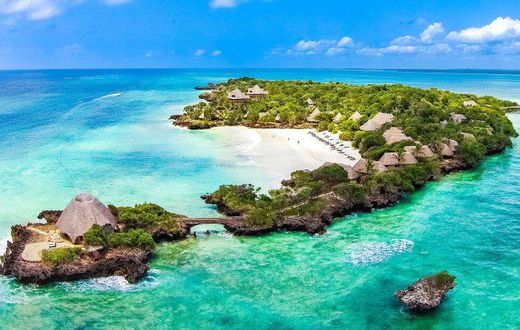 An aerial view of Chale Island
