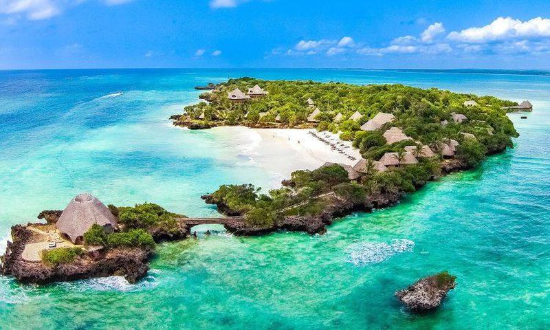 An aerial view of Chale Island