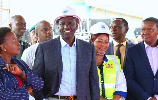 President William Ruto during the commissioning of the Sh27 Billion Mavoko Water Supply Project in Machakos County on April 14, 2023