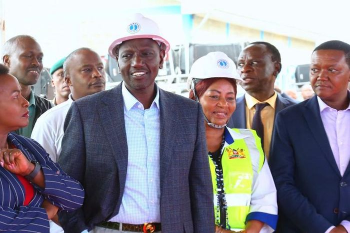 President William Ruto during the commissioning of the Sh27 Billion Mavoko Water Supply Project in Machakos County on April 14, 2023