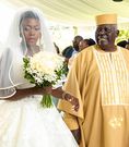 Singer Akothee & her father on her wedding day