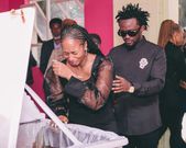 Diana Marua sheds tears as she views the body of her late grandmother