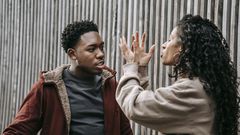 A couple arguing