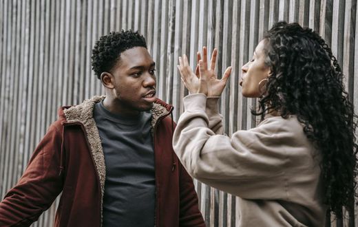 A couple arguing