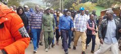 Kalonzo Musyoka leading protests in Kathiani