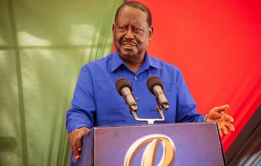 Azimio leader Raila Odinga during a press briefing in Nairobi on December 6, 2023